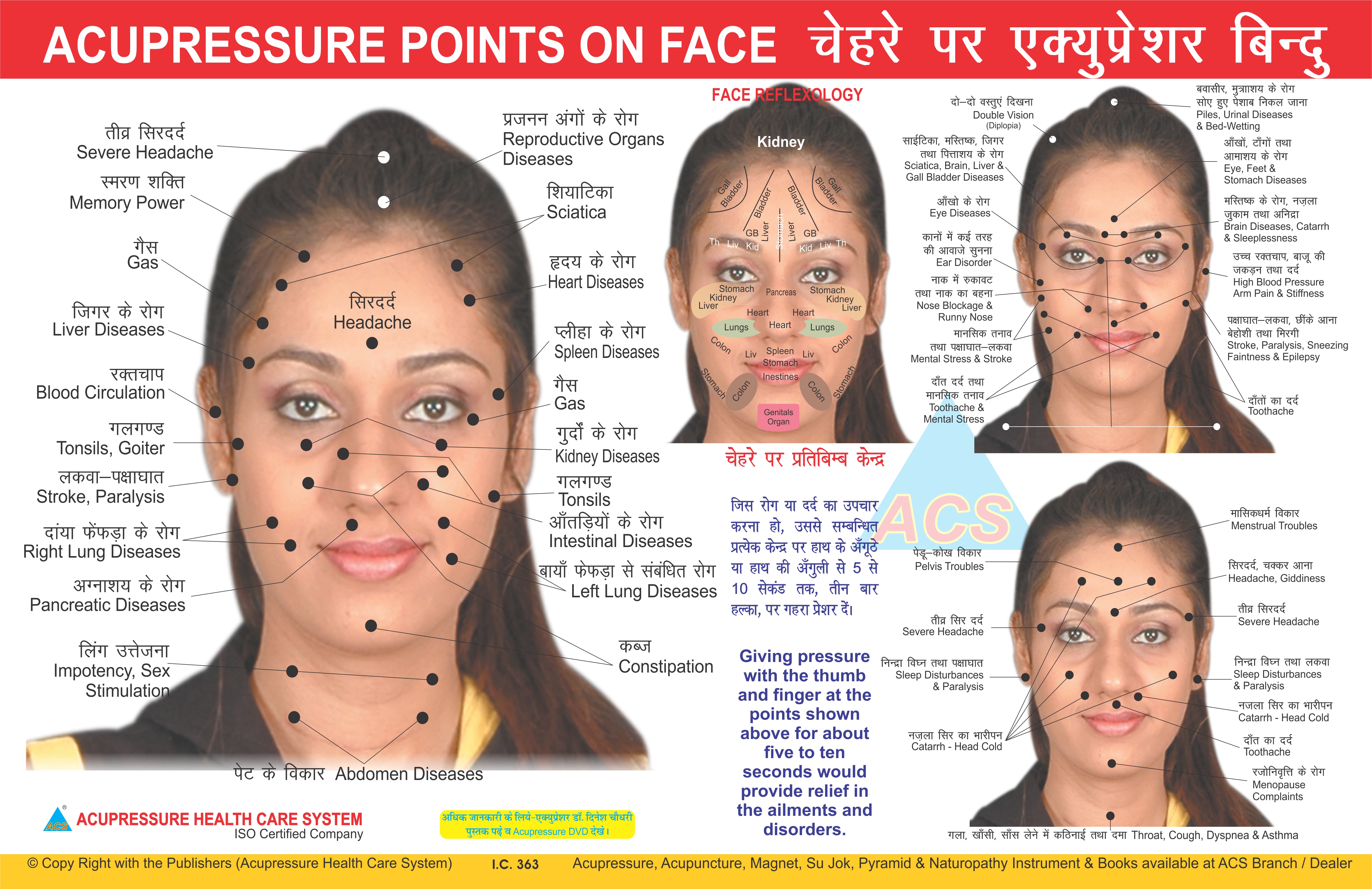 ACS Face Reflexology Chart - Face 